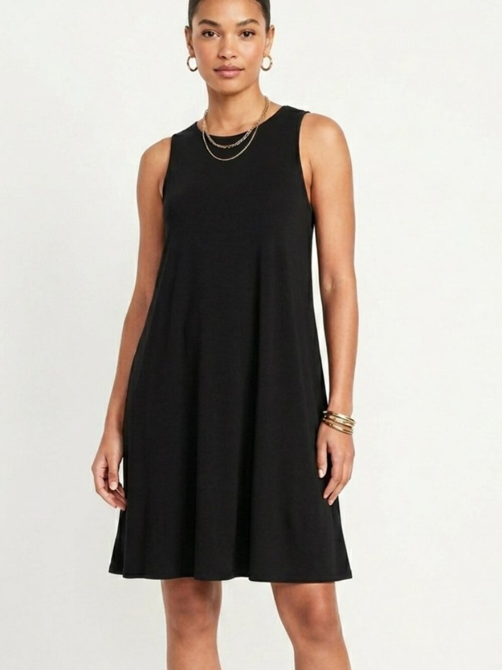 Old Navy Black Sleeveless Swing Tank Dress M